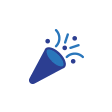 Blue icon of a fruit representing 'Integrity without compromise'